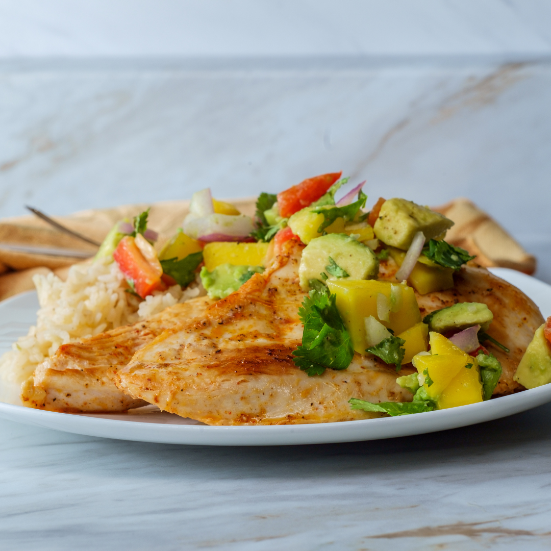 Image of Grilled Chicken with Avocado Salsa Recipe