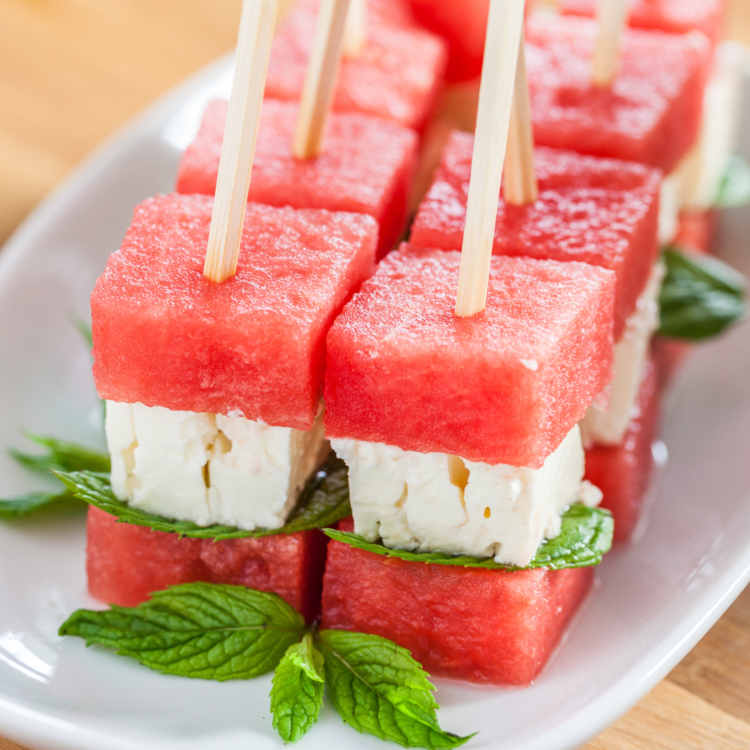 Image of Easy and Quick Watermelon, Feta, and Mint Skewers