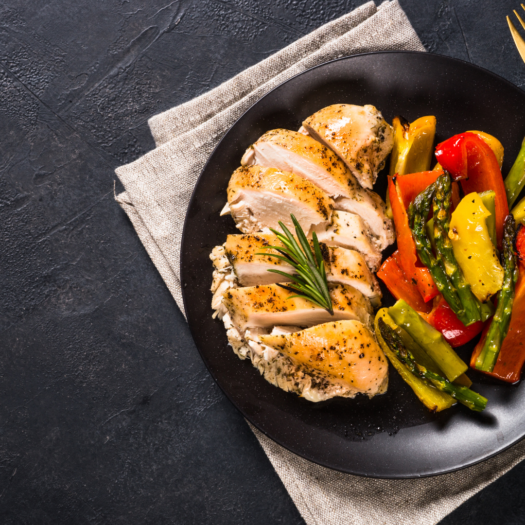 Image of Herb-Roasted Chicken with Roasted Vegetables (a crowd pleaser on a budget)