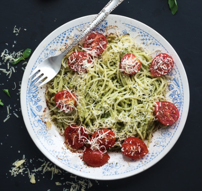 Image of Purple Kale & Cherry Tomato Pasta